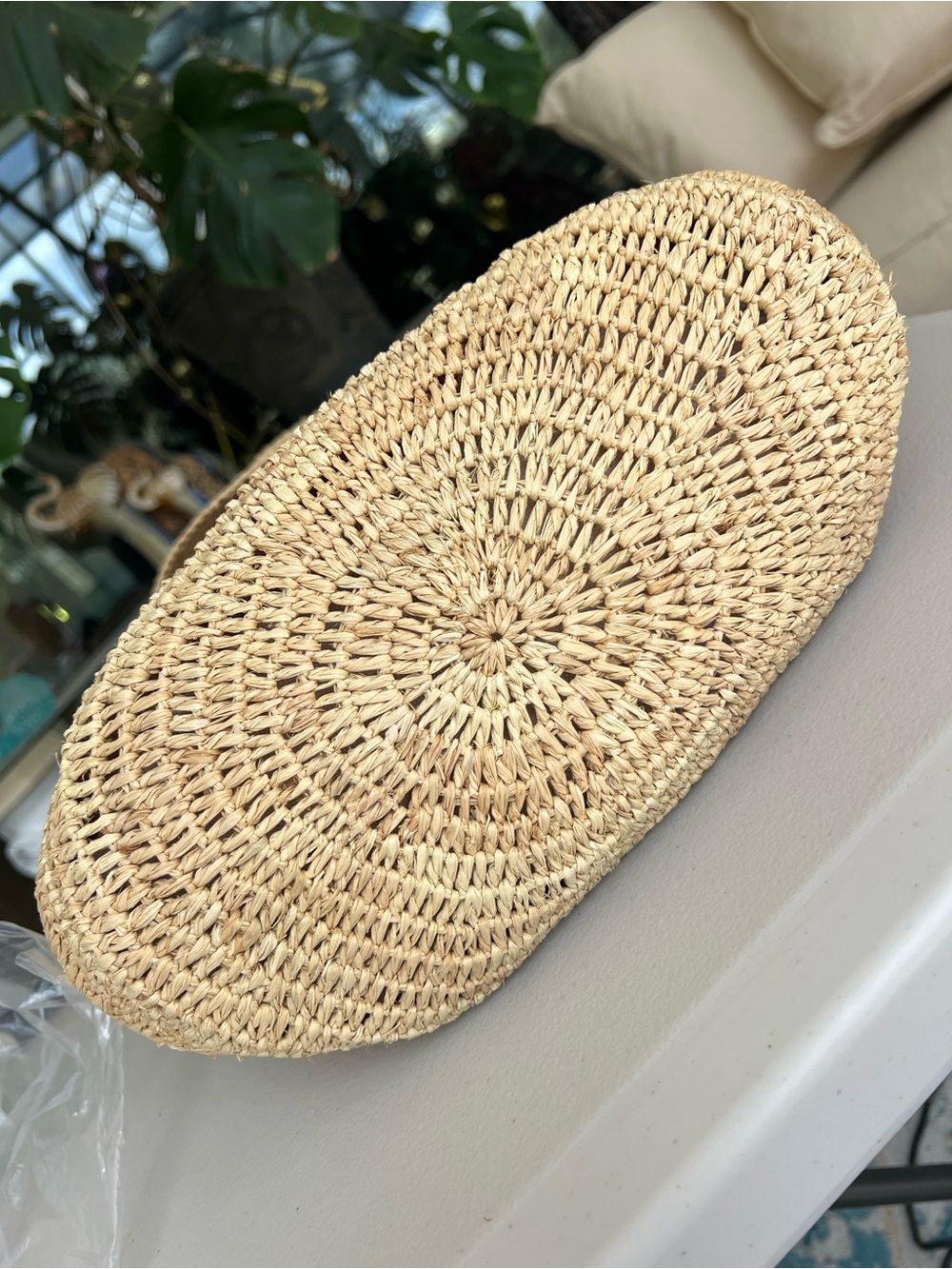 KURT GEIGER Raffia Evil Eye Basket tote beige natural NWT - Picture 11 of 17